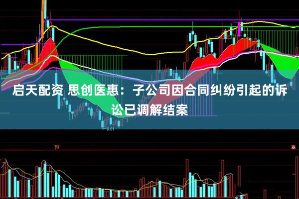 启天配资 思创医惠：子公司因合同纠纷引起的诉讼已调解结案